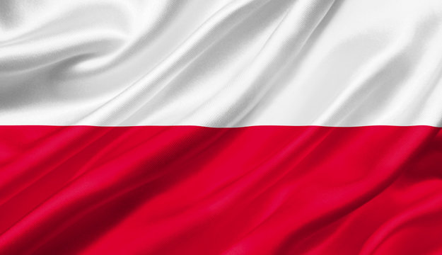 a red and white flag